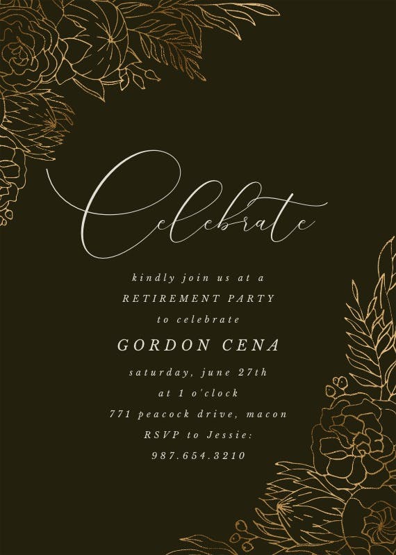 Gilded lines - business events invitation