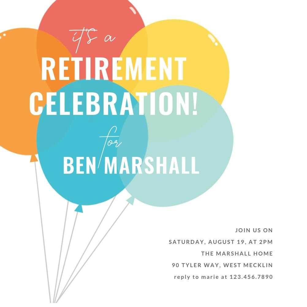Going up - retirement & farewell party invitation