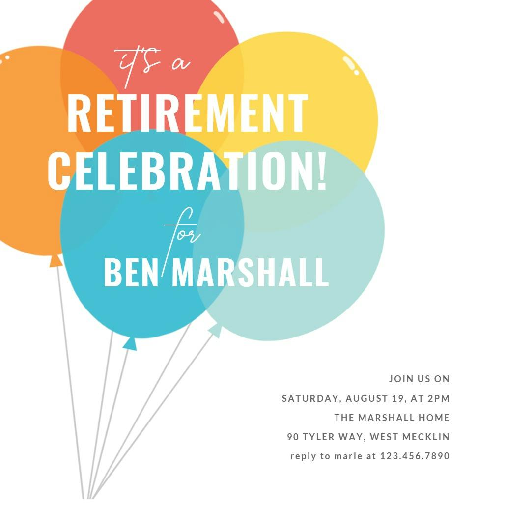 Going up - retirement & farewell party invitation