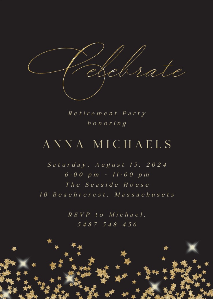 Classic Banner - Retirement & Farewell Party Invitation Template (Free ...