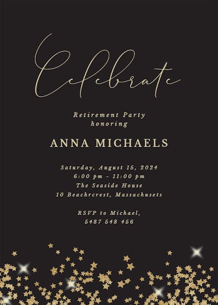 Classic Banner - Retirement & Farewell Party Invitation Template (Free ...