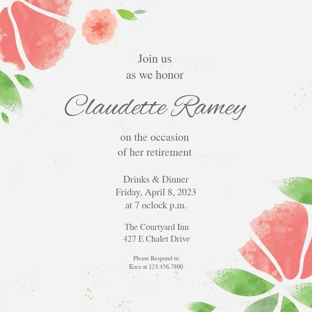 Happy Endings - Retirement & Farewell Party Invitation Template (Free ...