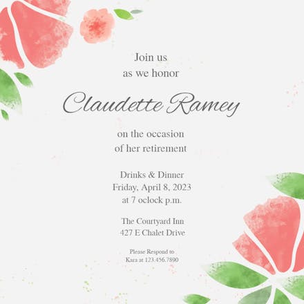 Happy Endings - Retirement & Farewell Party Invitation Template (Free ...