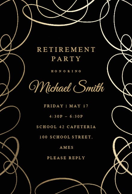 Retirement Farewell Party Invitation Templates Free