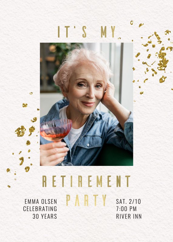 It's my party - retirement & farewell party invitation