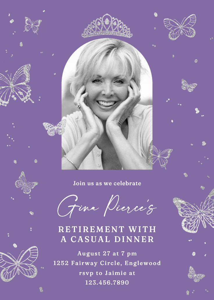 Mariposas - retirement & farewell party invitation