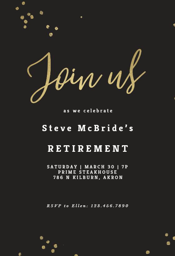 retirement invitations templates free