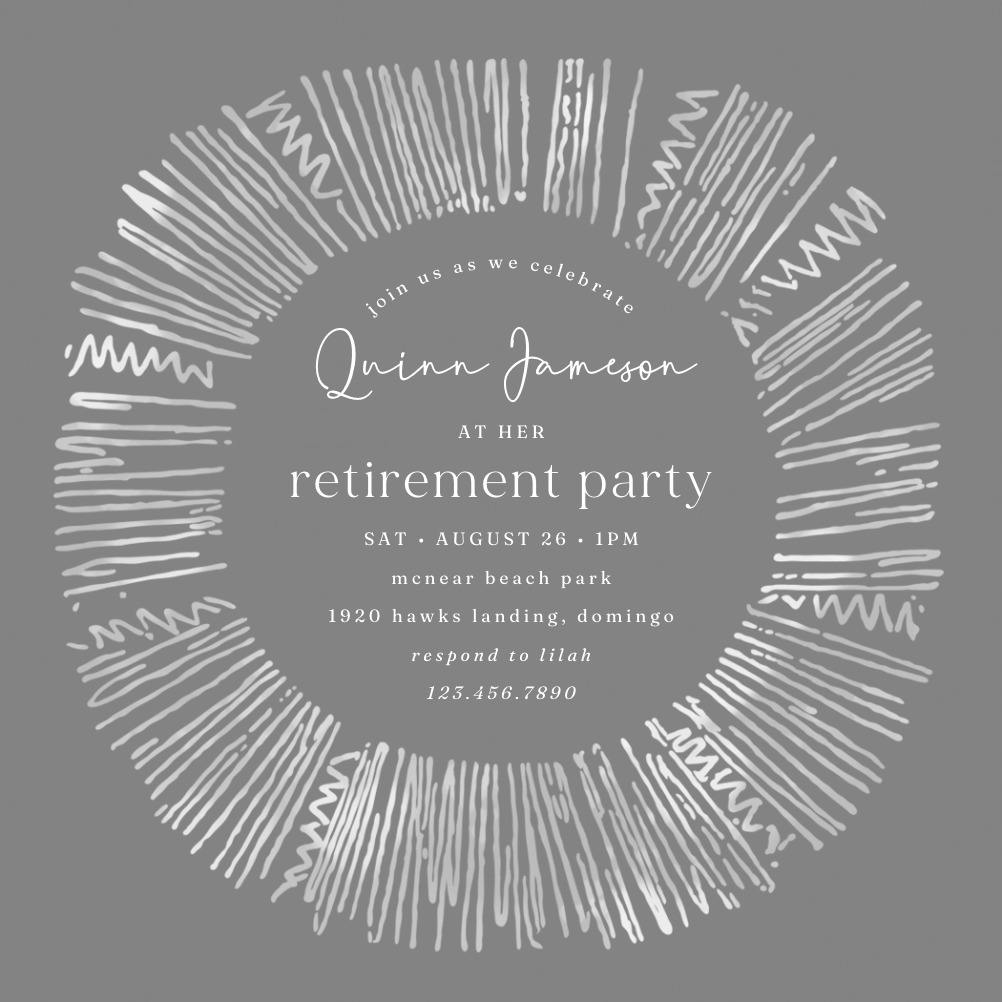 New day - retirement & farewell party invitation