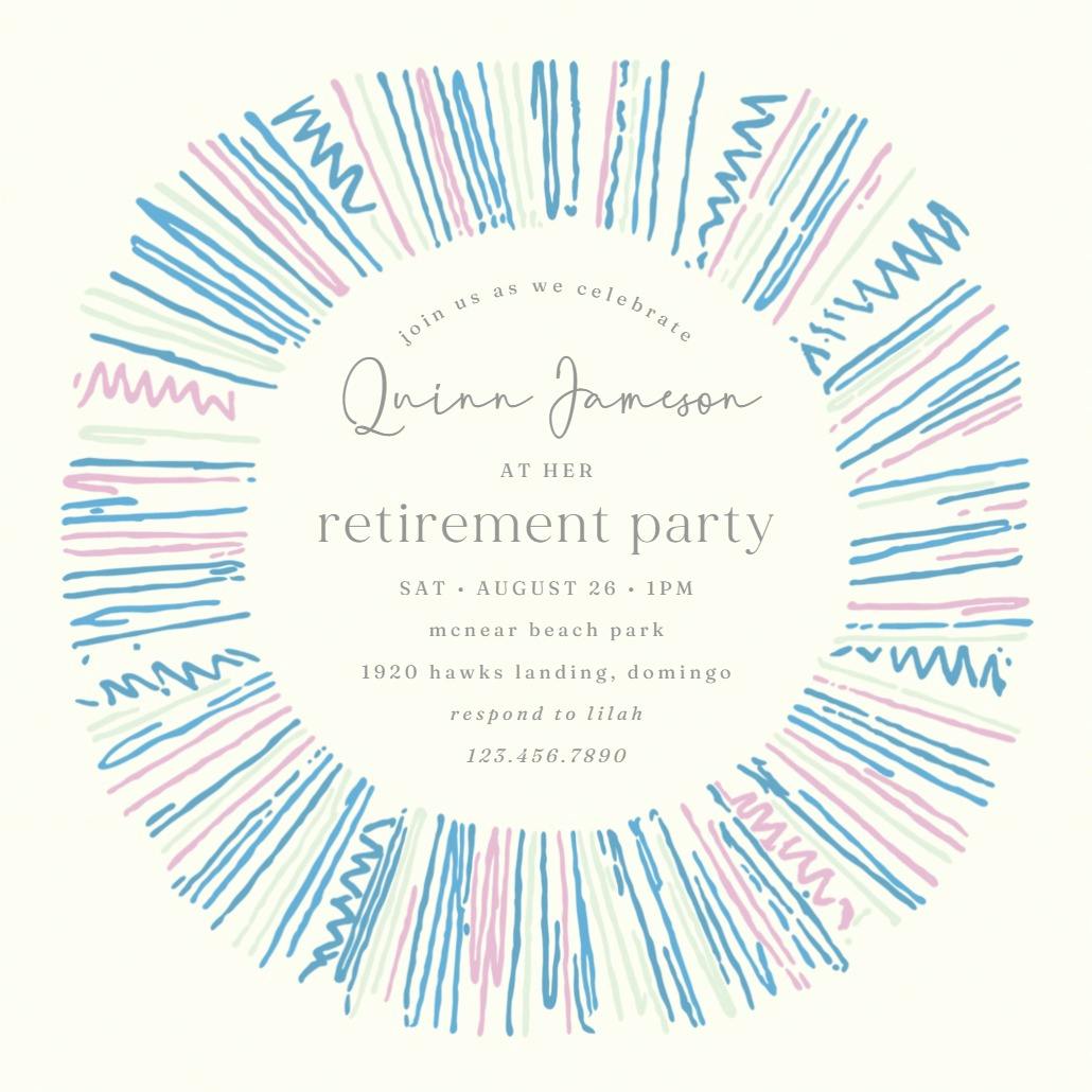 New day - retirement & farewell party invitation