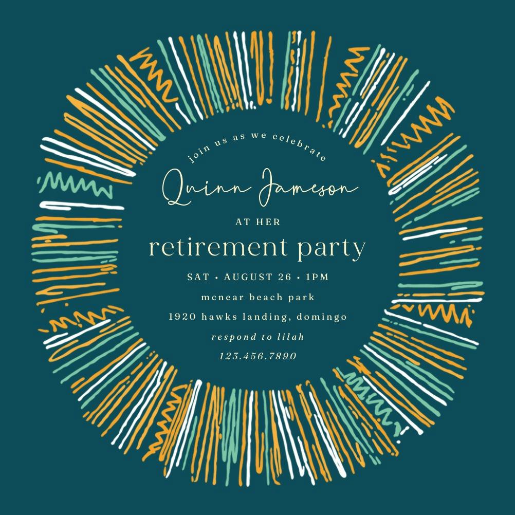 New day - retirement & farewell party invitation