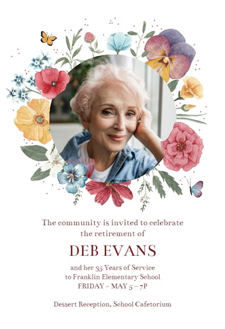 New Growth - Retirement & Farewell Party Invitation