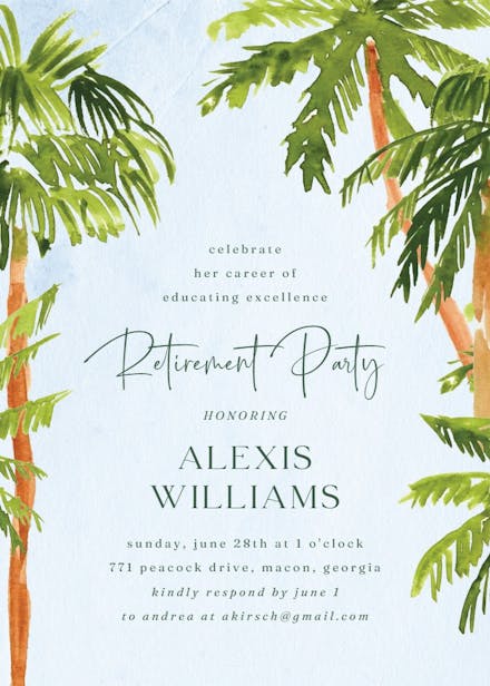 New journey begins - retirement & farewell party invitation