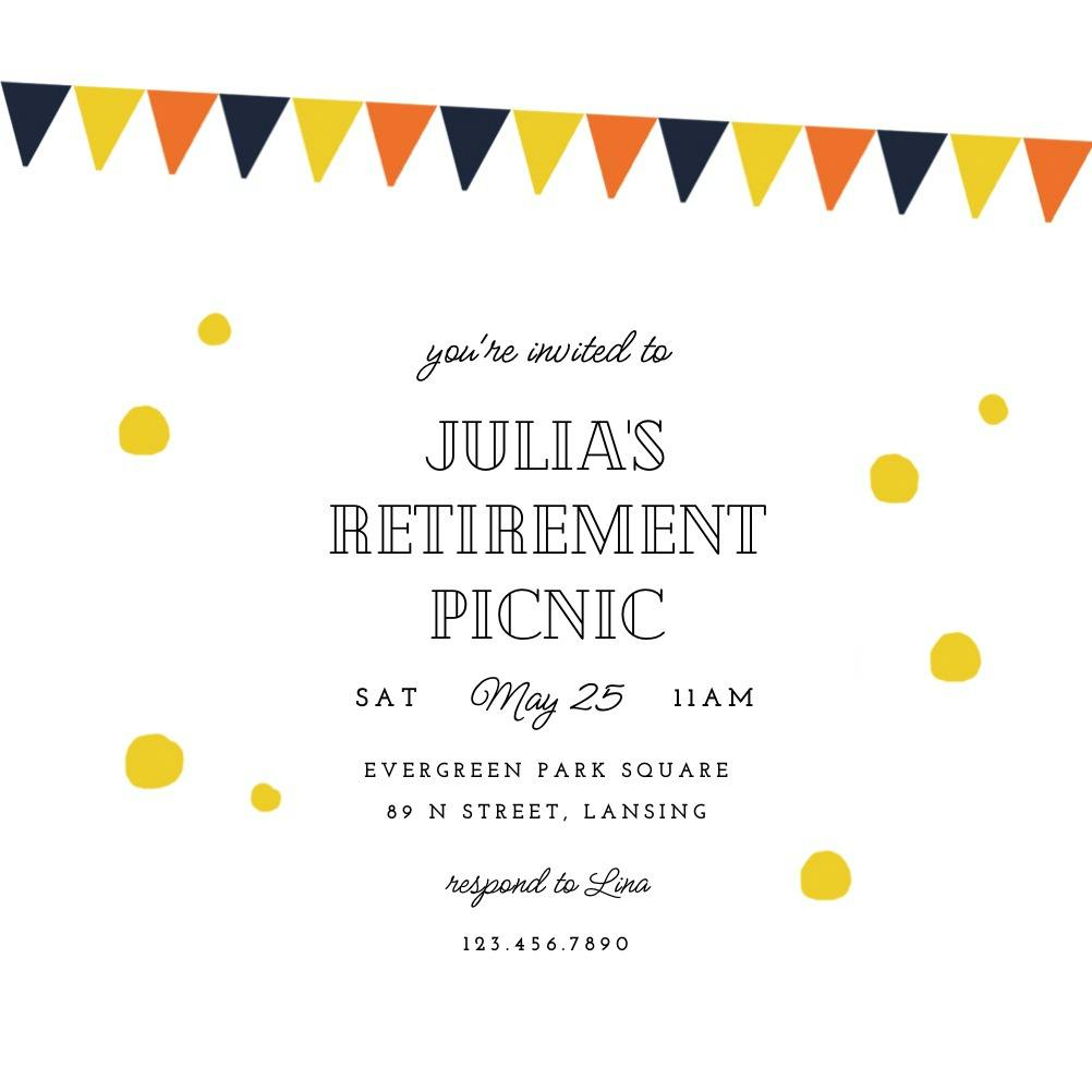 Picnic party - retirement & farewell party invitation