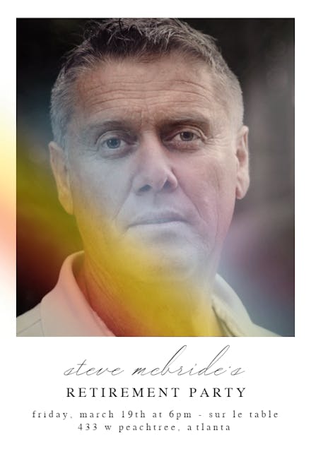 Rainbow light - Retirement & Farewell Party Invitation