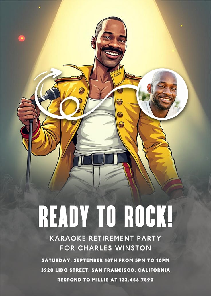 Ready to rock - retirement & farewell party invitation