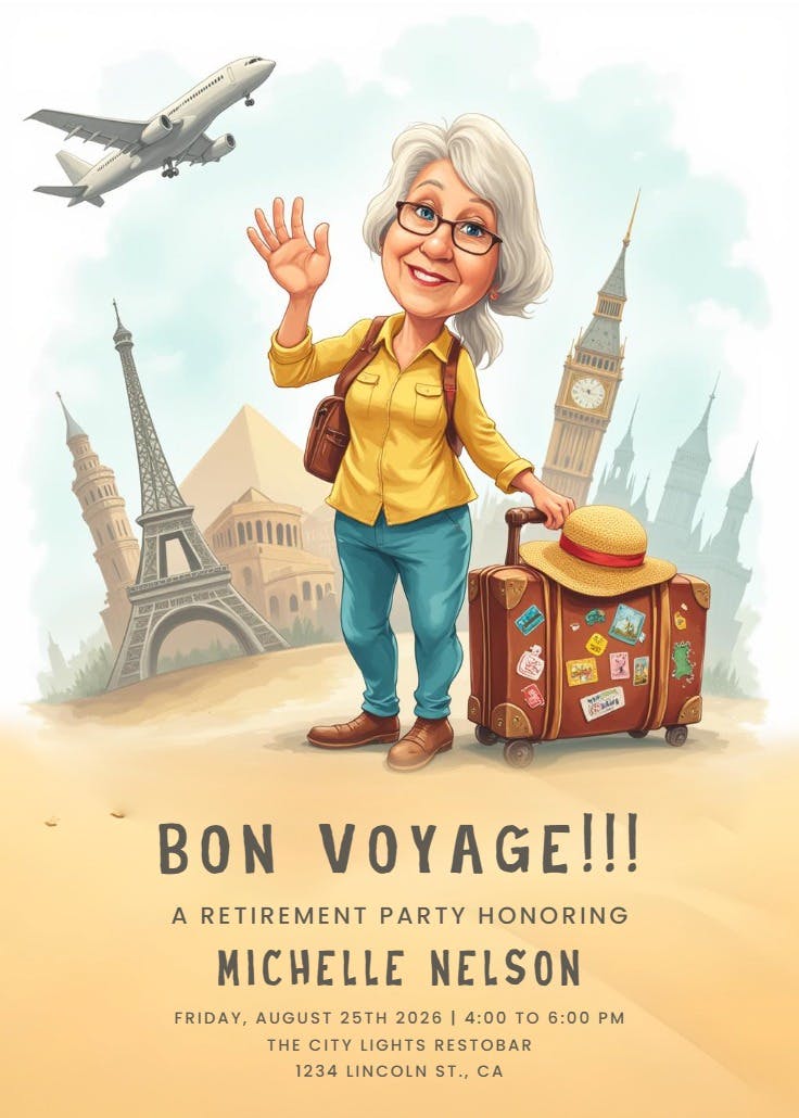 Retired & ready - party invitation