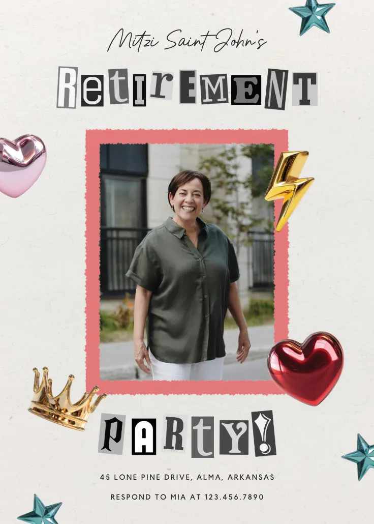 Retirement bash - 退職・送別会招待状