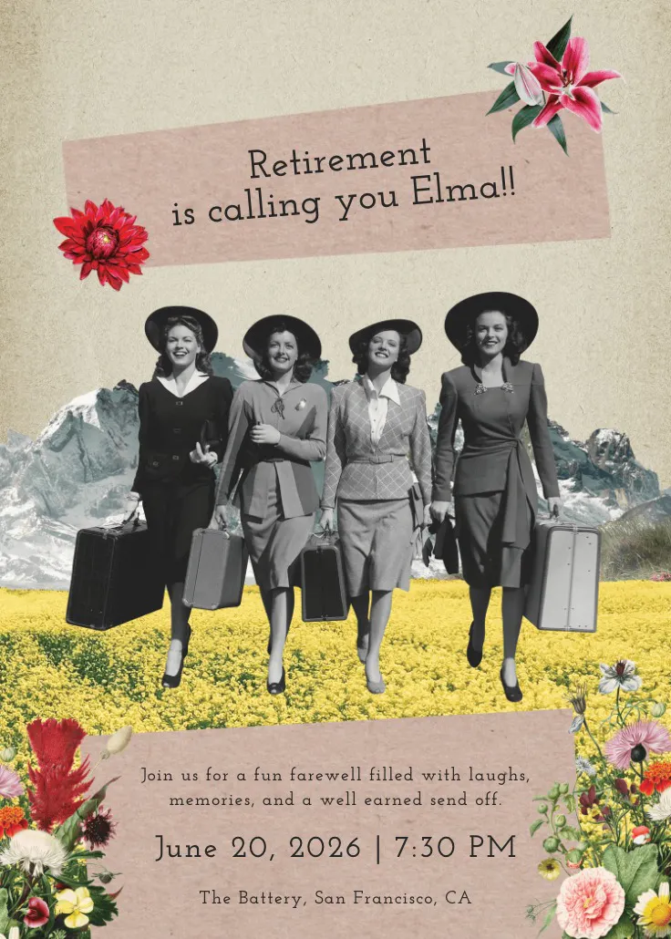 Retirement is calling - invitation til pensions- & afskedsfest