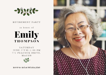 Soft Botanical - Retirement & Farewell Party Invitation