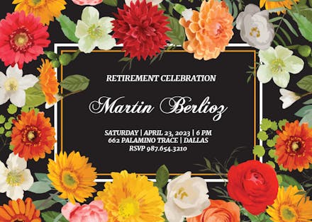 Spring Border - Retirement & Farewell Party Invitation