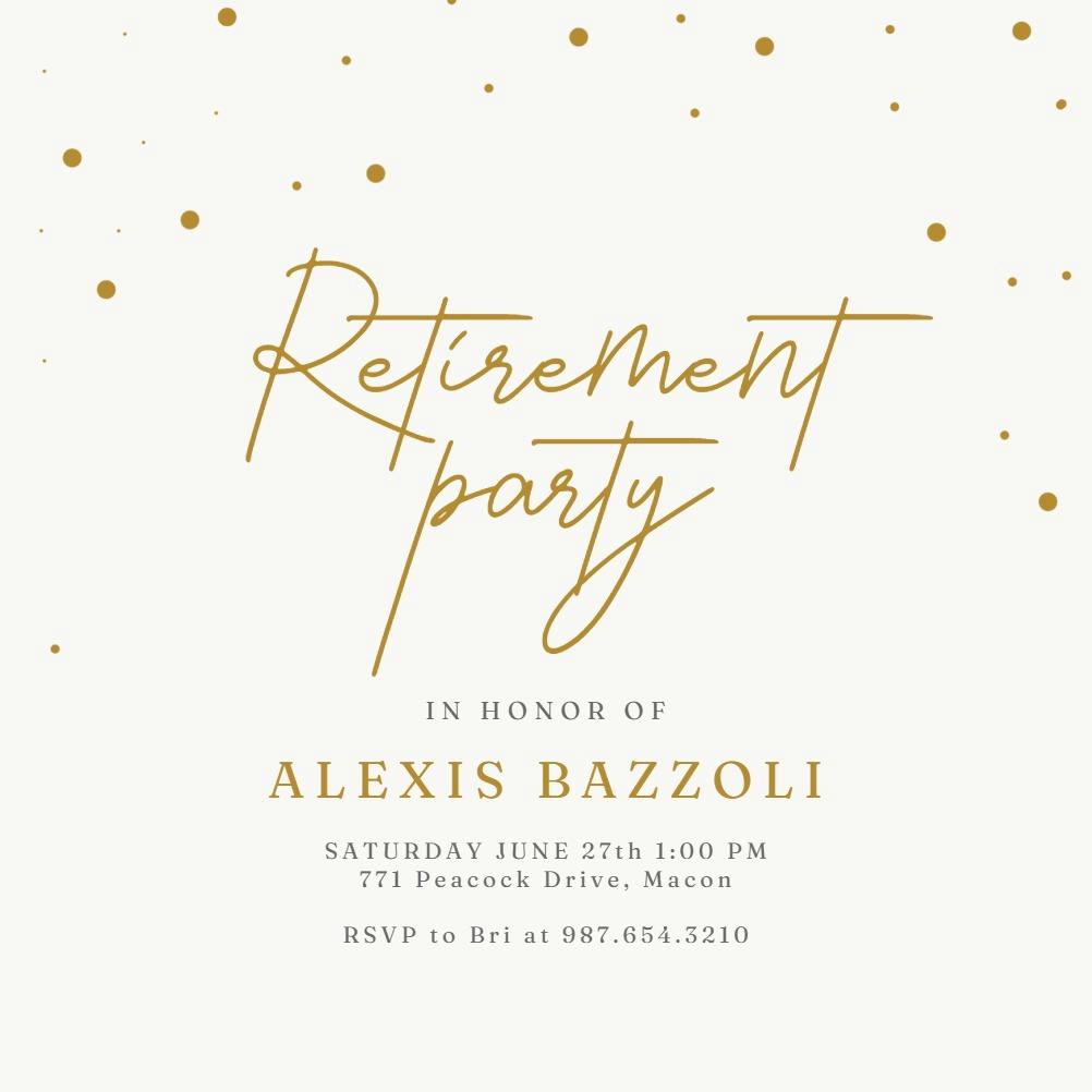 Stylish script - retirement & farewell party invitation