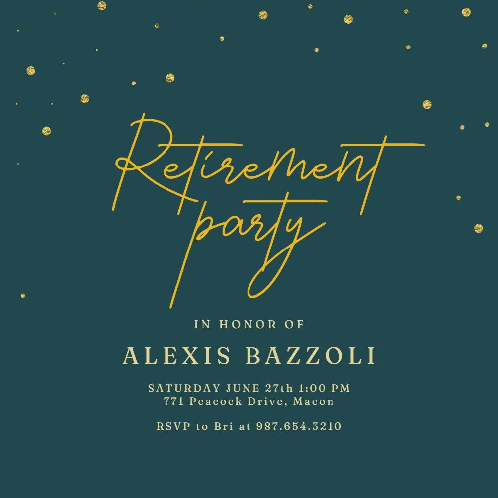 Stylish script - retirement & farewell party invitation