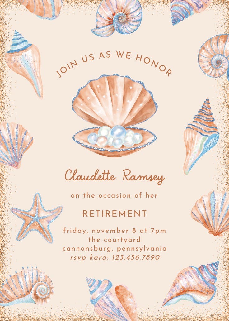 Summer memories - invitación para jubilación