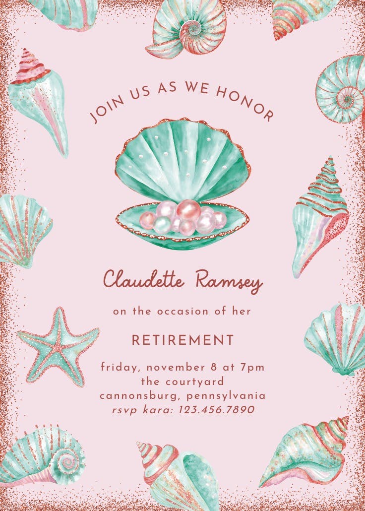 Summer memories - invitación para jubilación