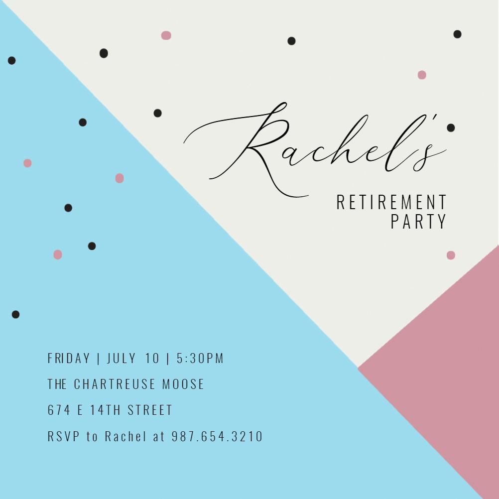 Tri tone - retirement & farewell party invitation