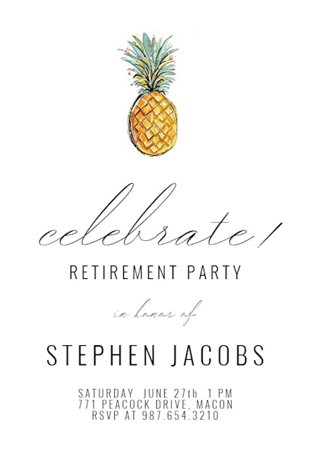 Tropical Pineapple - Business Event Invitation