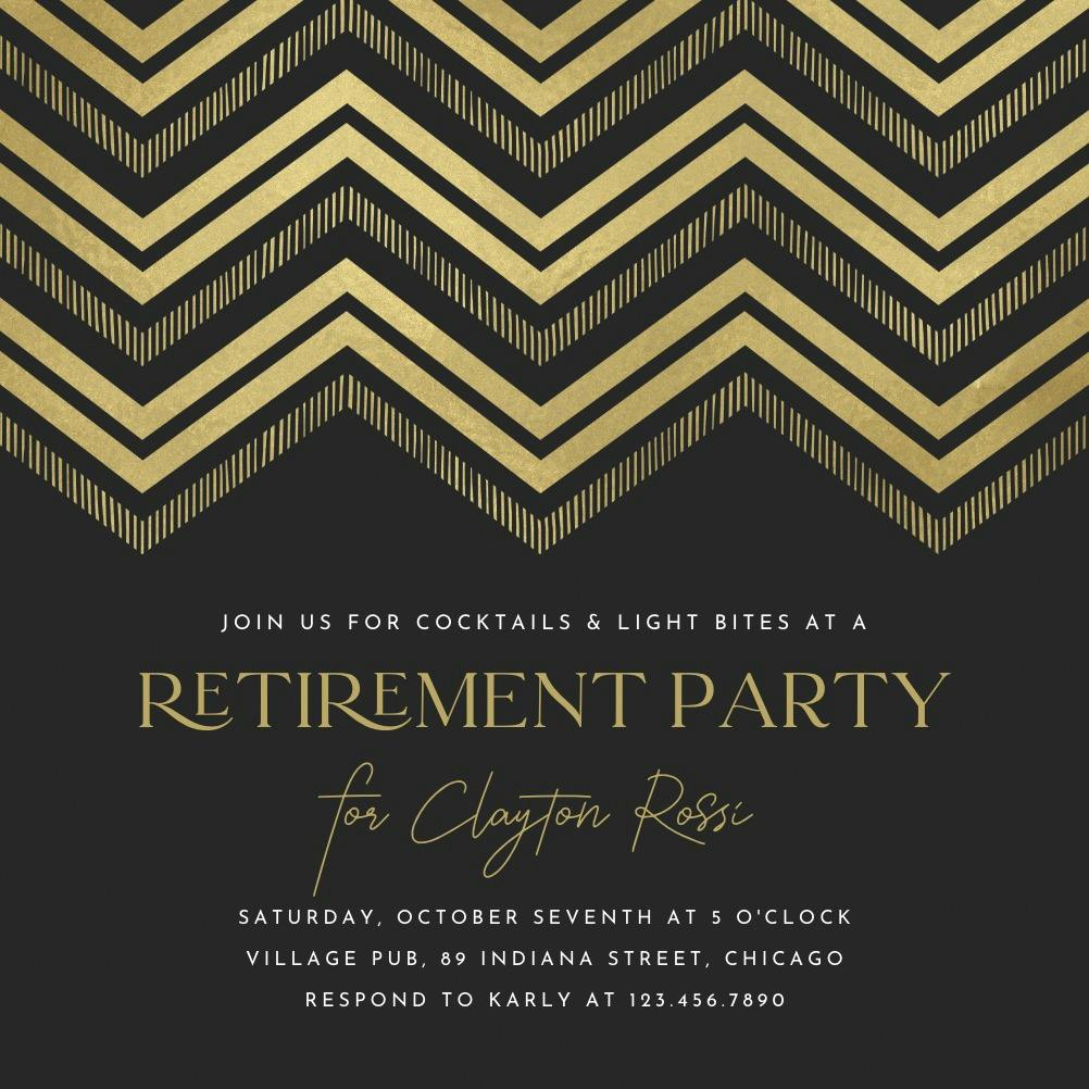 Upward trend - retirement & farewell party invitation