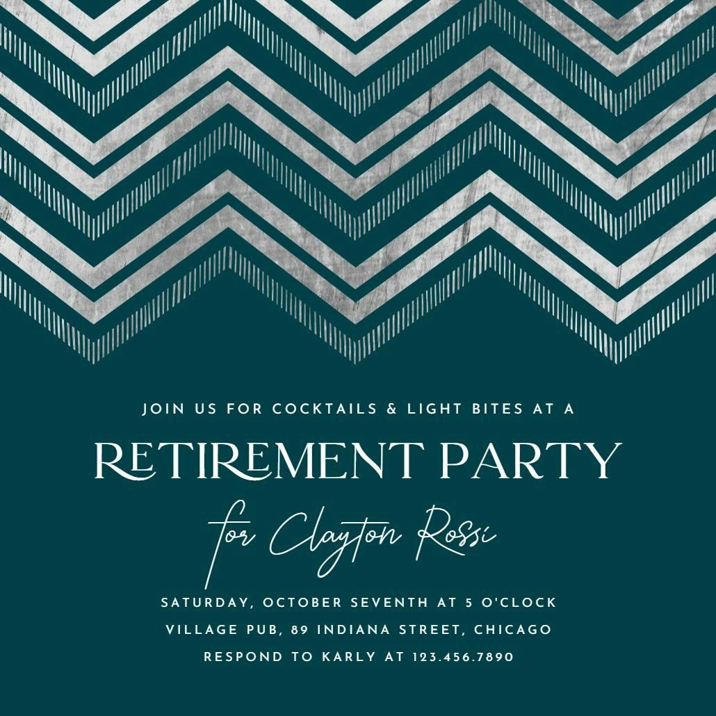 Upward trend - retirement & farewell party invitation