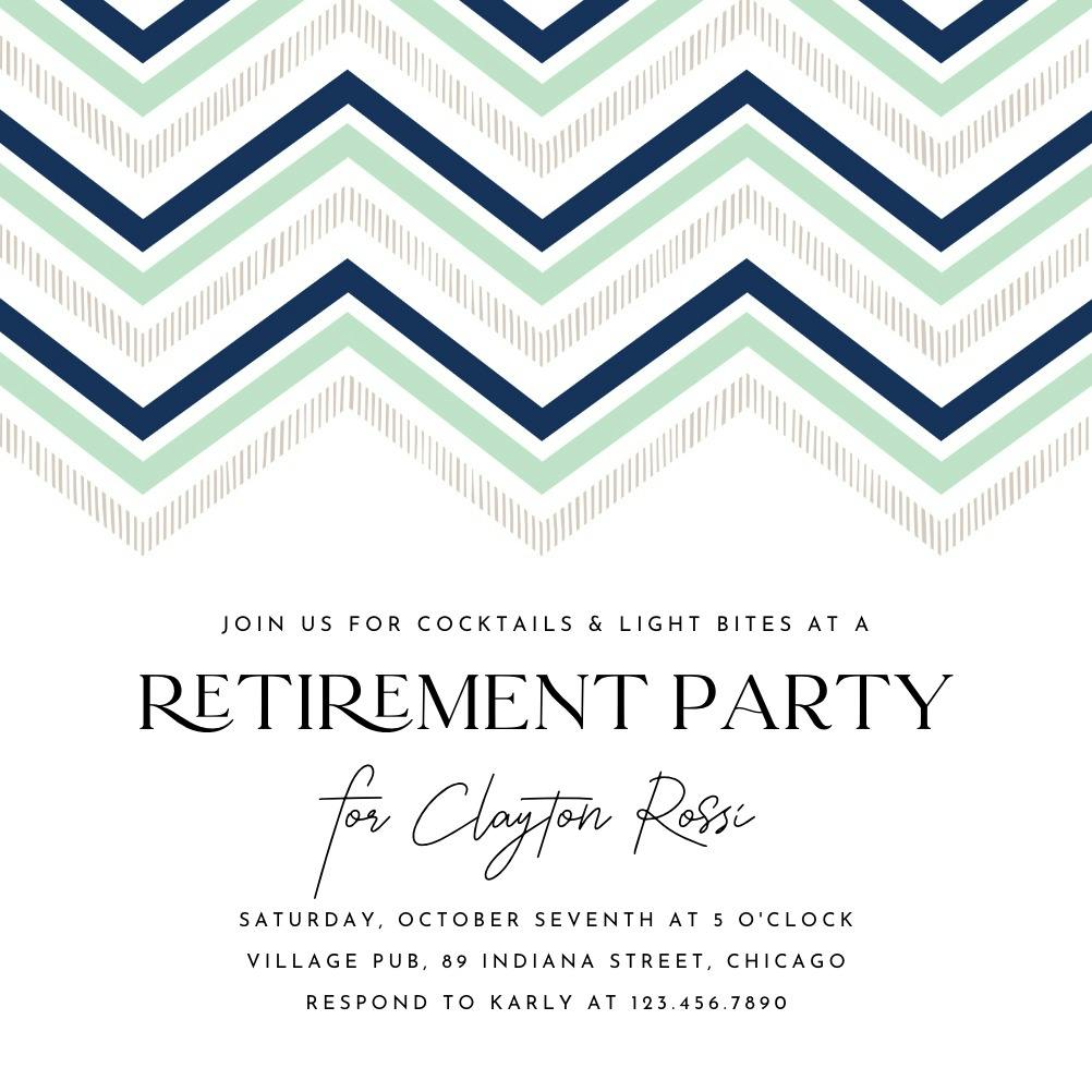Upward trend - retirement & farewell party invitation