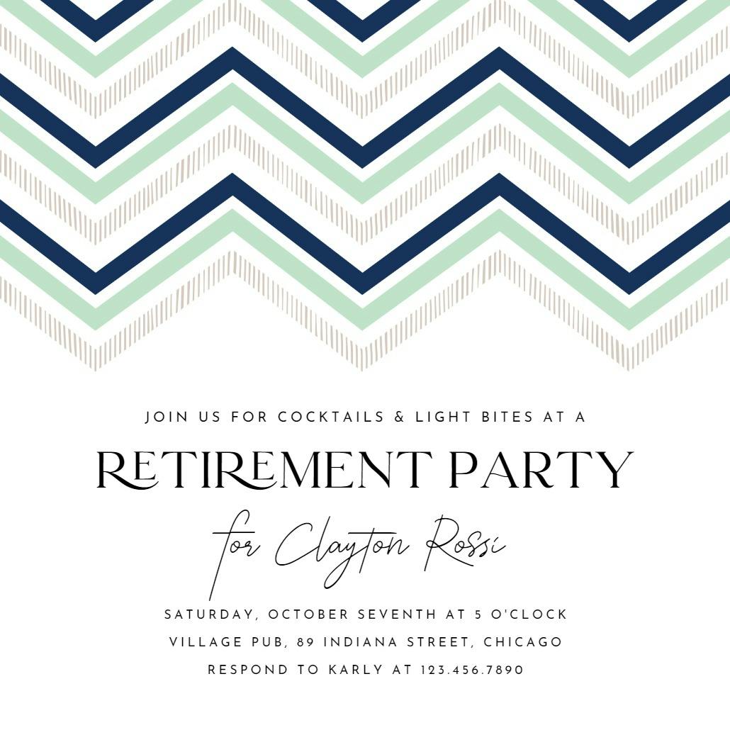 Upward trend - retirement & farewell party invitation