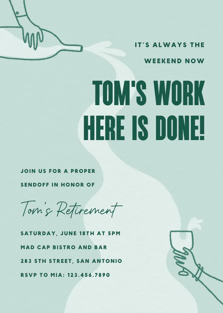 Work is done - convite