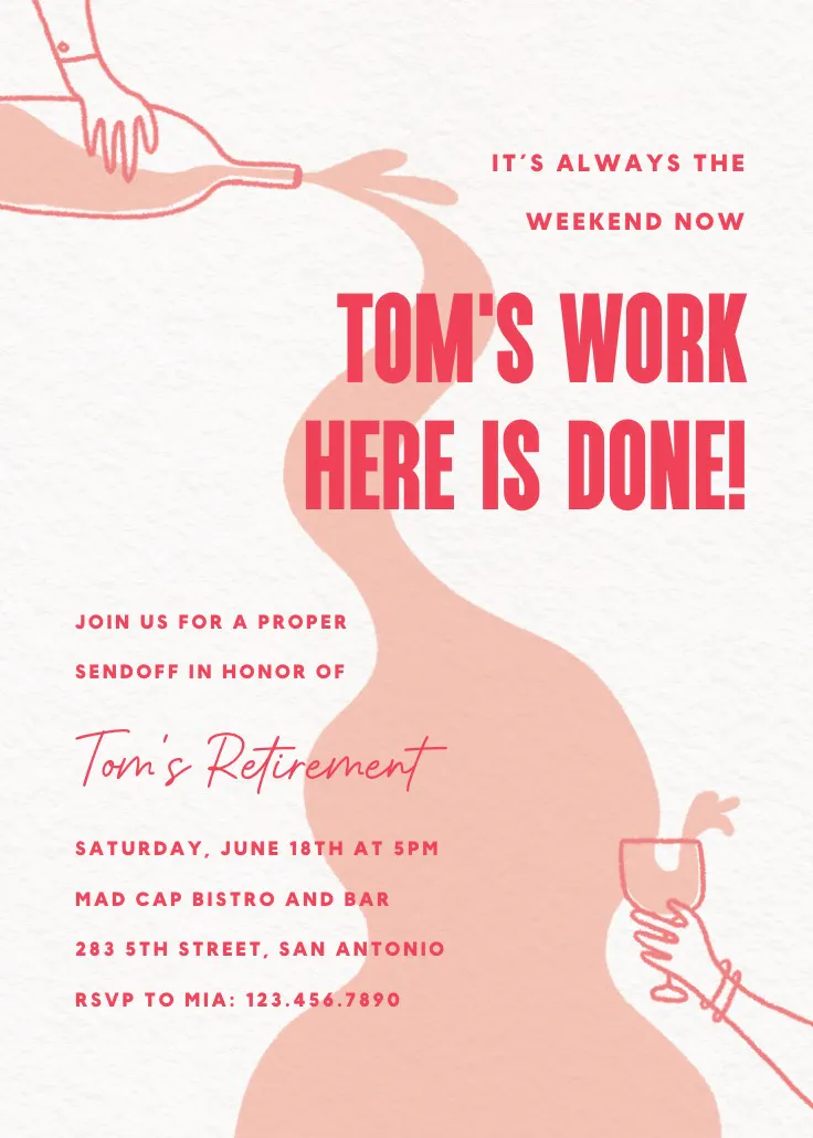 Work is done - convite