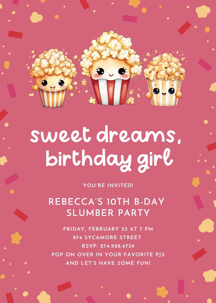 Cute kernels - birthday invitation