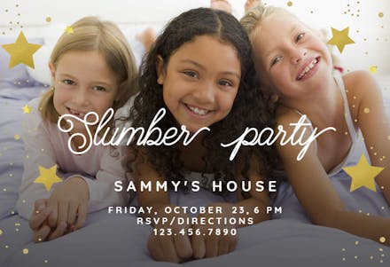 Let’s roll! - Sleepover Party Invitation