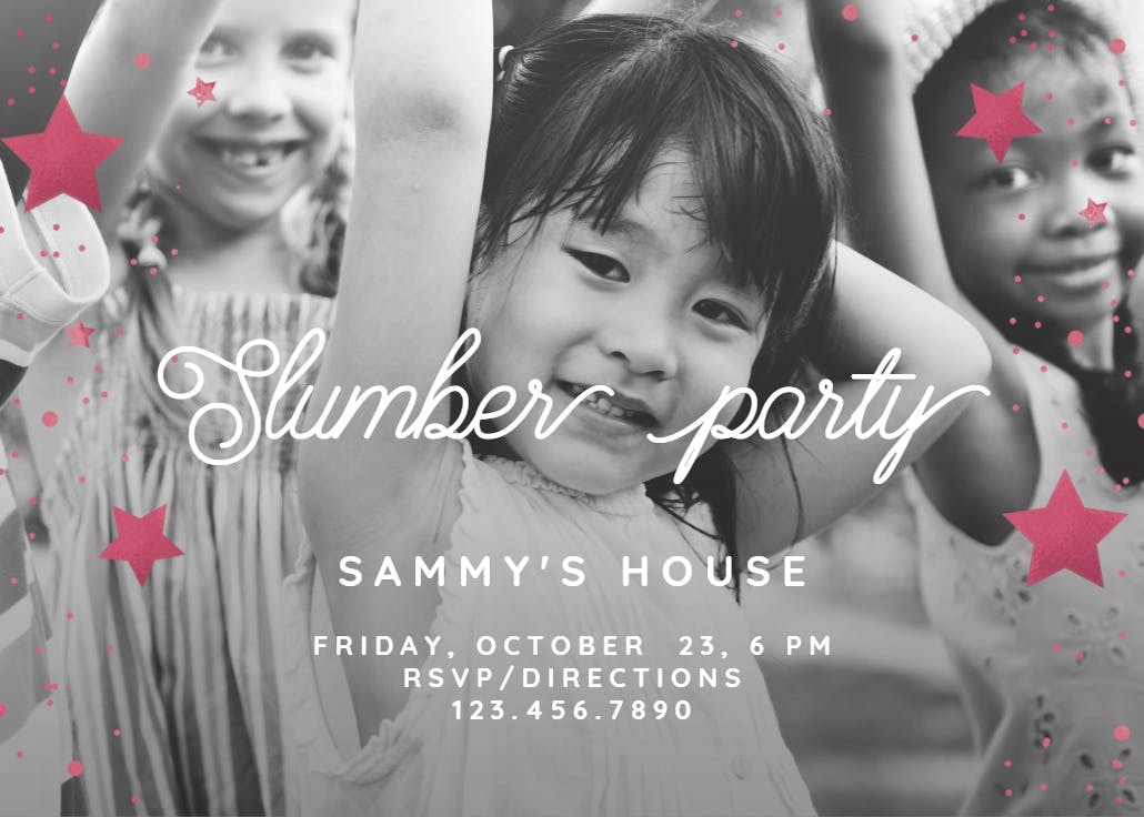 Let’s roll! - invitación para pijamadas
