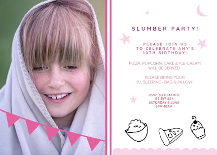 Sleepover Pic - Sleepover Party Invitation