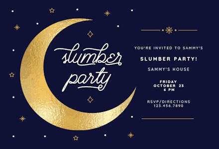 Strike Of Twelve - Sleepover Party Invitation