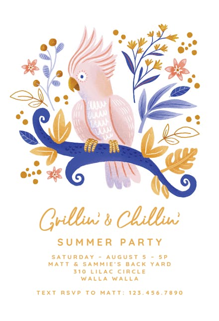 Beat The Heat - Pool Party Invitation