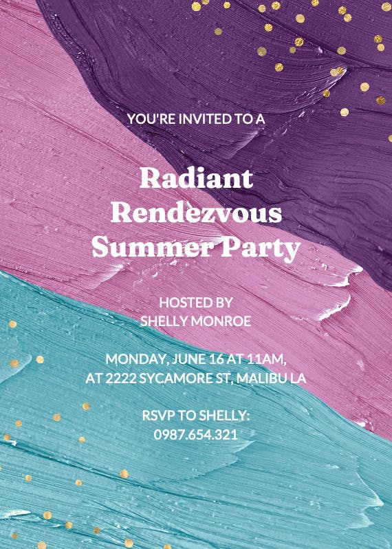 It's a sweet summer - invitación para pool party