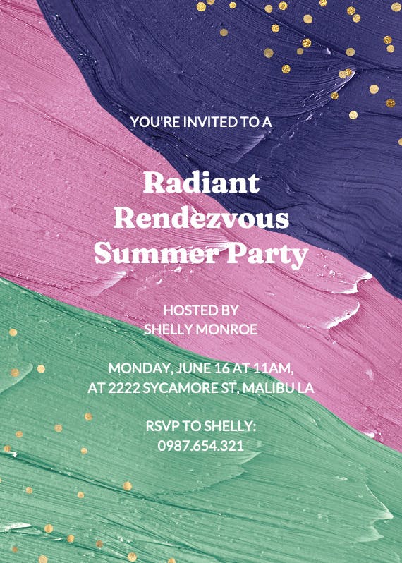 It's a sweet summer - pool party invitation