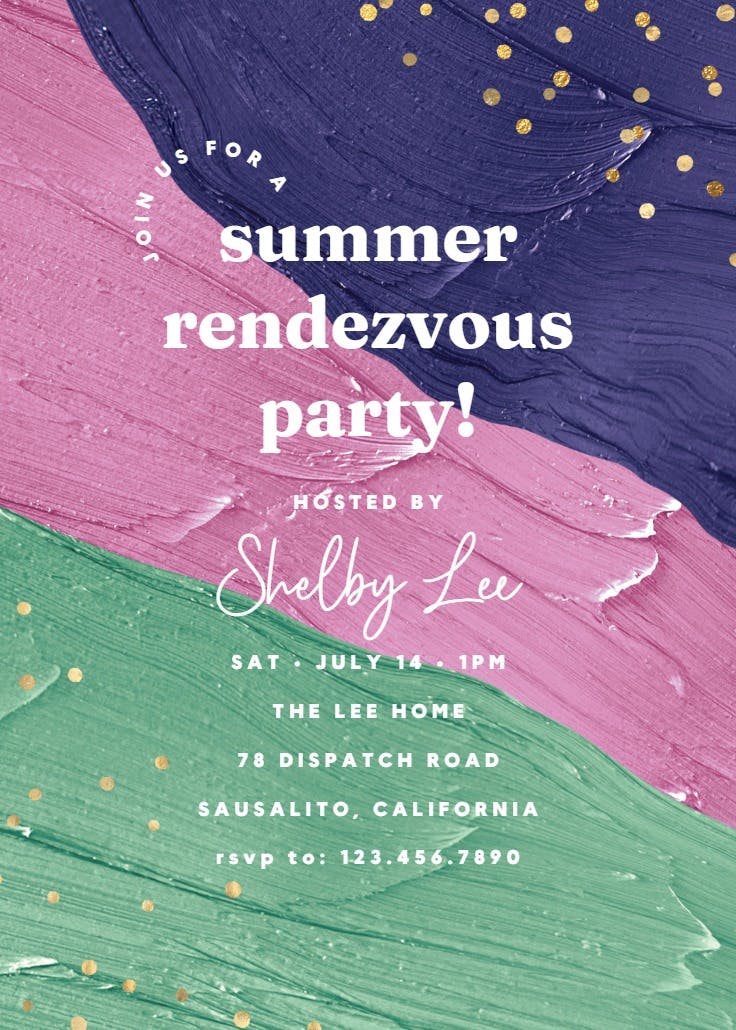 It's a sweet summer - pool party invitation