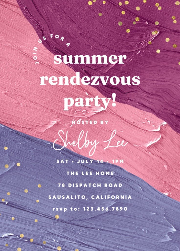 It's a sweet summer - pool party invitation