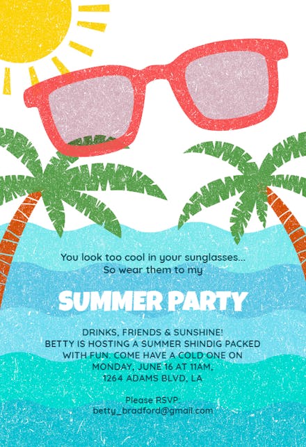 Pool Party Invitation Templates Free Greetings Island