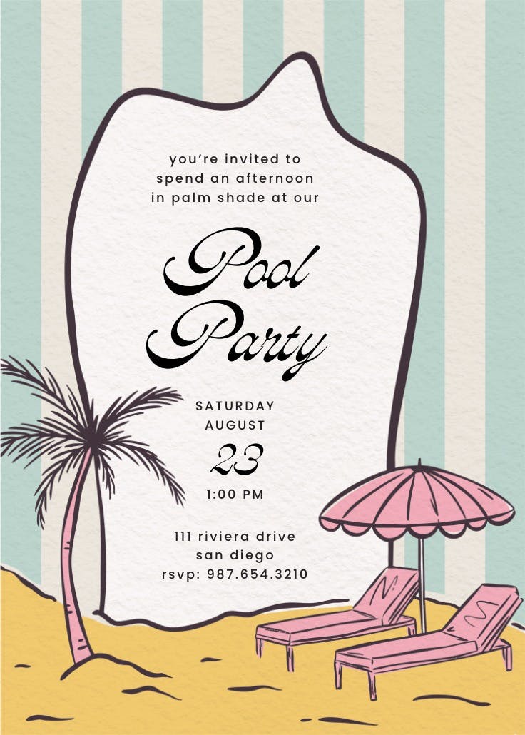 Mid-century sunshine - invitation