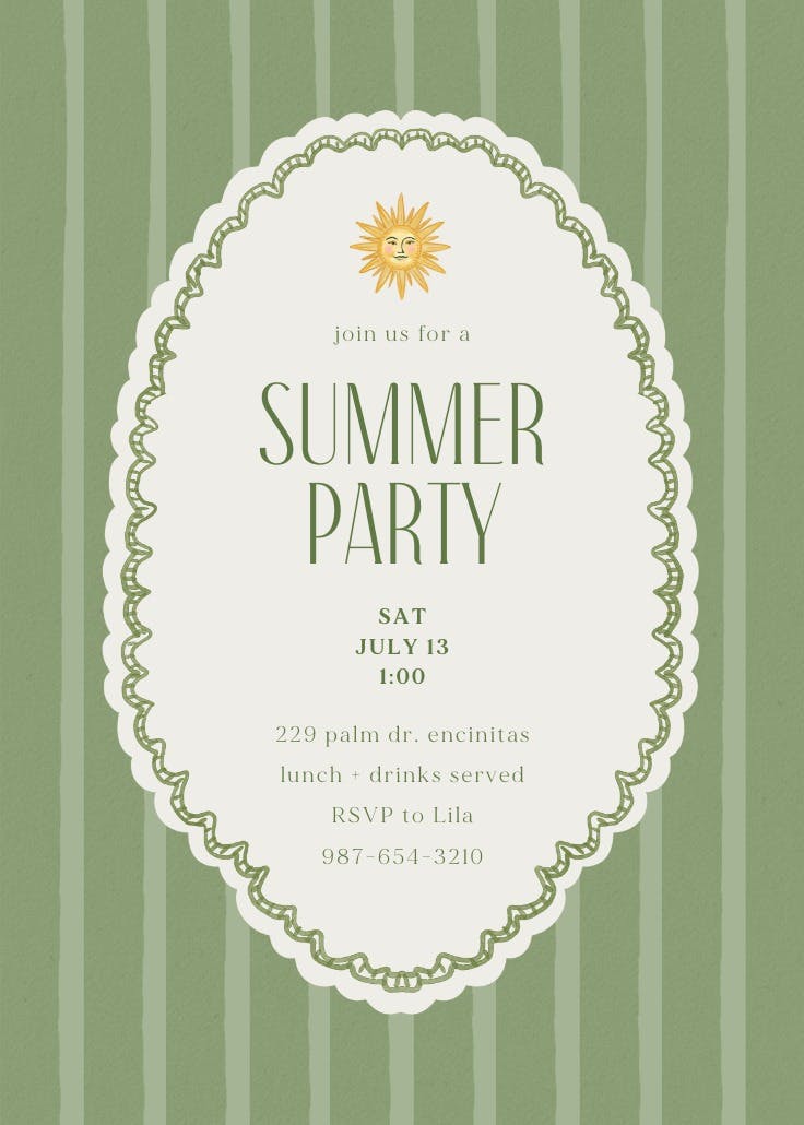 Palm royale - invitación para pool party