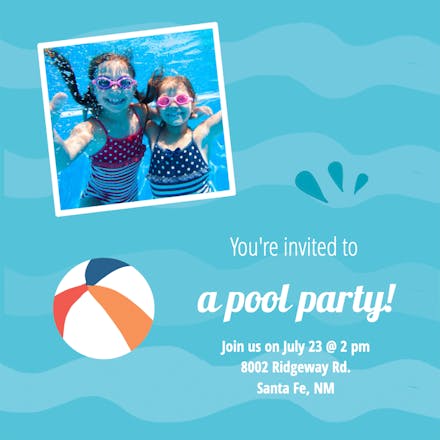 Pool Party Pic - Pool Party Invitation